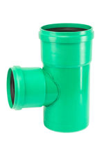 Derivación 87,5° macho-hembra con junta elástica PP-MD Ostendorf/Crearplast-KG 2000, DN/OD 400/315 mm
